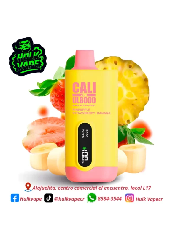 CALI BARS UL8000 PINEAPPLE STRAWBERRY BANANA